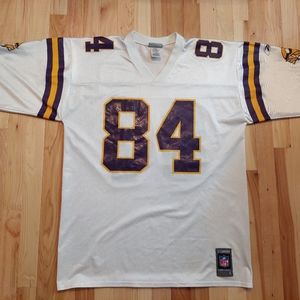 Reebok NFL Minnesota Vikings Randy Moss #84 White Football Jersey. Mens Sz L